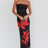 Svala | Vestito floreale senza spalline