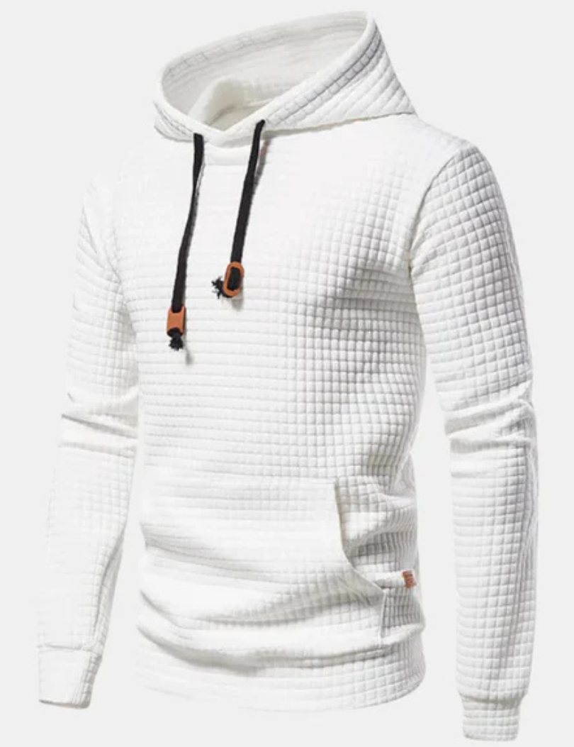 Asher | Felpa con Cappuccio a Maglia Waffle