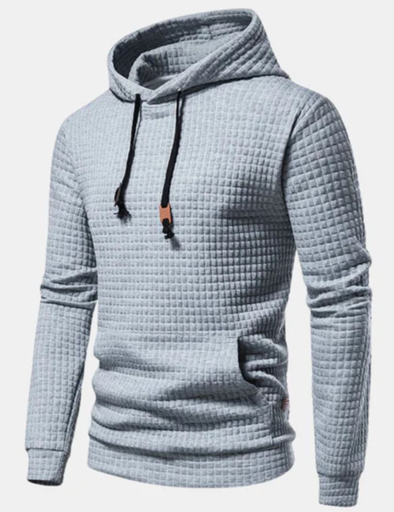 Asher | Felpa con Cappuccio a Maglia Waffle