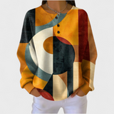 Sanne - Maglione in materiale strutturato con motivi geometrici