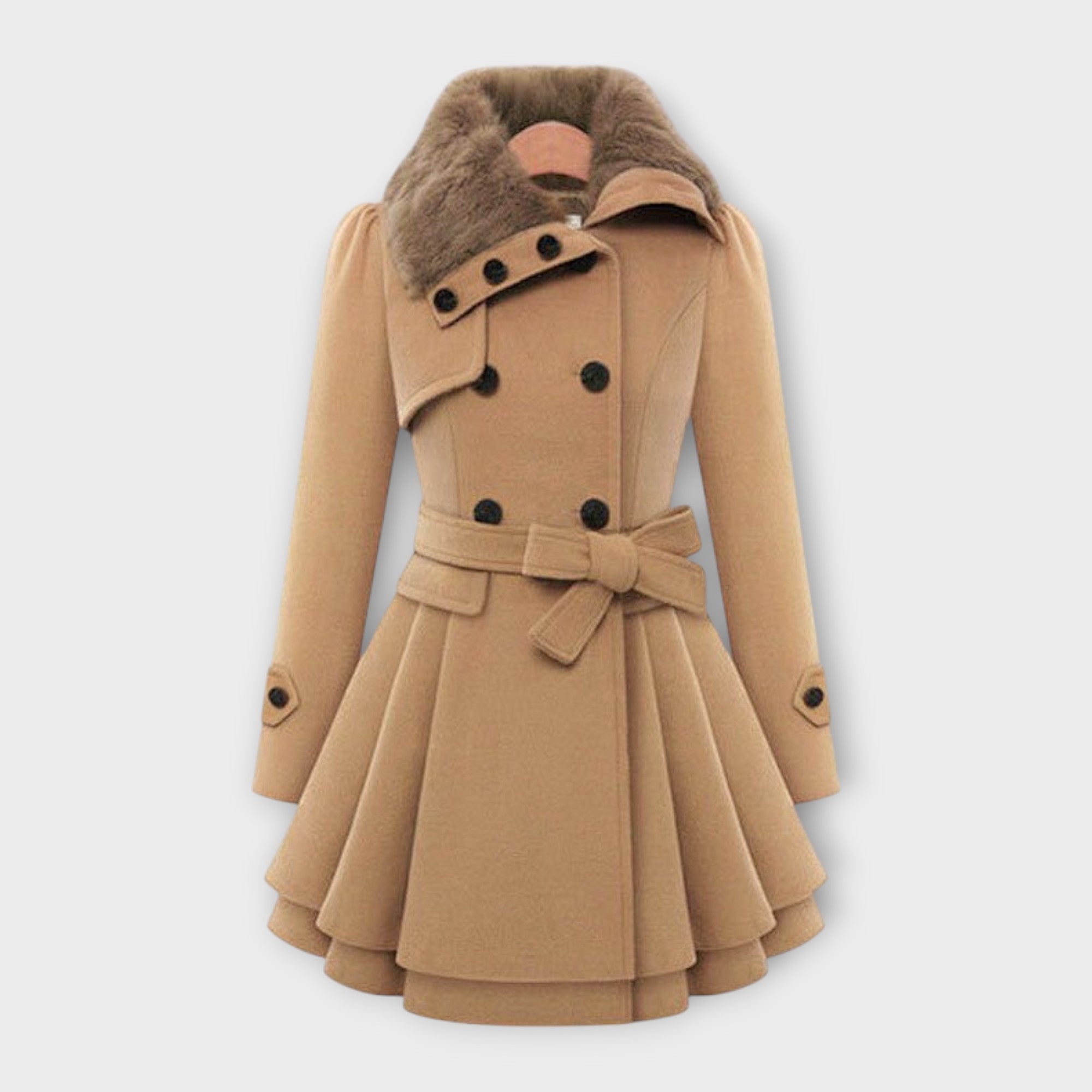 Ema - Cappotto Elegante con Pelliccia
