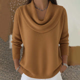 Julia | Felpa con Collo Drappeggiato
