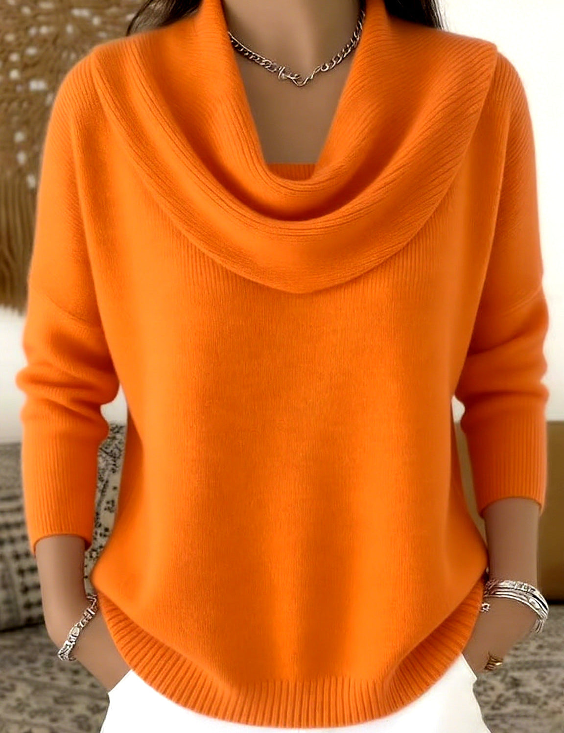 Julia | Felpa con Collo Drappeggiato
