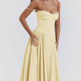 Sigrid | Vestito bustier senza maniche lunghezza midi