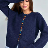 Nicole - Cardigan con Dettaglio di Bottoni