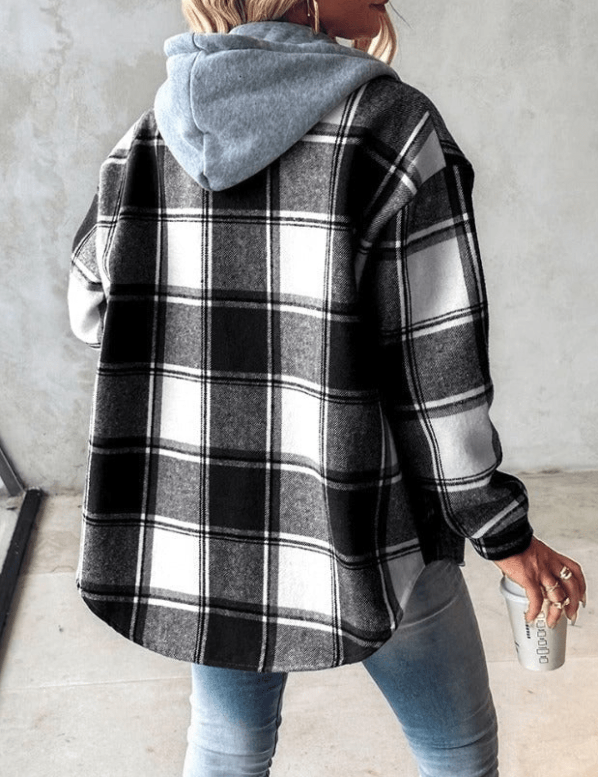 Harlow | Giacca con Cappuccio a Quadri Confortevole