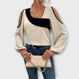 Scarlatto - Blusa con scollo quadrato