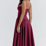 Sigrid | Vestito bustier senza maniche lunghezza midi