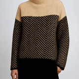 Halle | Maglione Collo Alto Chevron