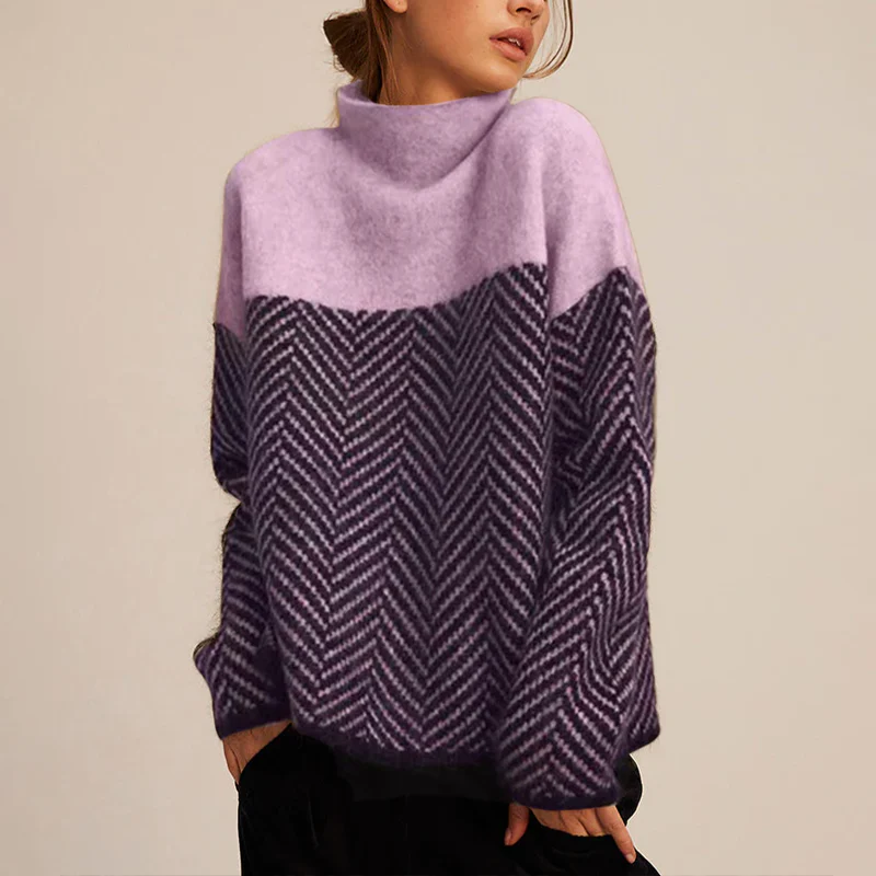 Halle | Maglione Collo Alto Chevron