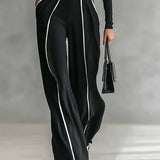Céline | Completo Chic con Collo Alto & Pantaloni Larghi