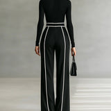 Céline | Completo Chic con Collo Alto & Pantaloni Larghi