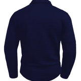 Polo Slim Fit Testurizzato da Uomo con Tasca sulla Manica con Zip