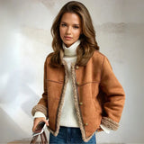Rosália - Cappotto in pelle con bottoni