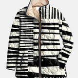 Cappotto Imbottito Righe Grafiche Véronique
