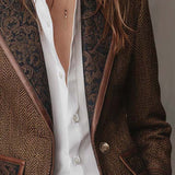Gisèle | Blazer con Inserti a Zigzag Stampati