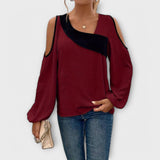 Scarlatto - Blusa con scollo quadrato