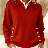 Vicenta | Maglione con Collo Polo e Bottoni