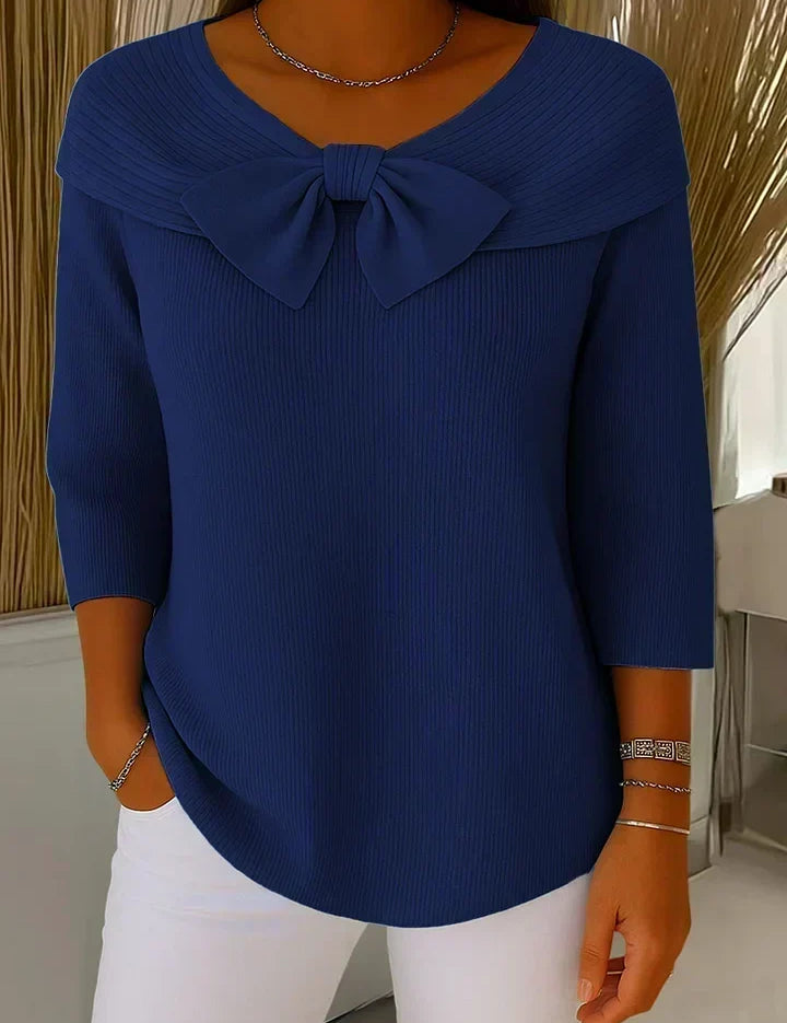 Trinidad | Jersey con Fiocco e Collo Rotondo