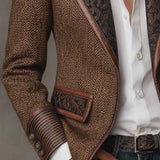 Gisèle | Blazer con Inserti a Zigzag Stampati
