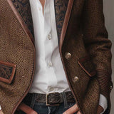 Gisèle | Blazer con Inserti a Zigzag Stampati