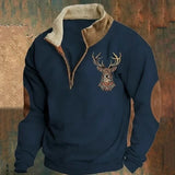 Pullover in Maglia con Cervo Nordico Darven