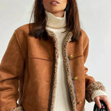 Rosália - Cappotto in pelle con bottoni