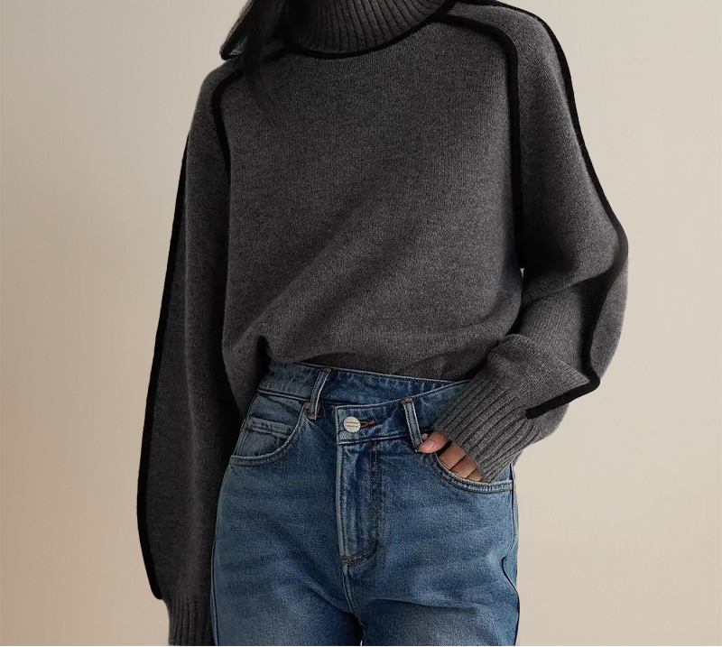 Alea | Maglione Oversized con Collo Alto Chunky
