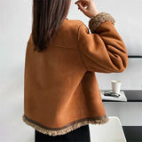 Rosália - Cappotto in pelle con bottoni