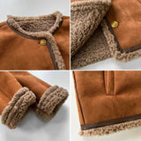 Rosália - Cappotto in pelle con bottoni