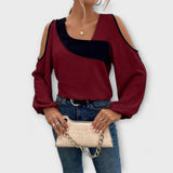 Scarlatto - Blusa con scollo quadrato