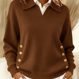 Vicenta | Maglione con Collo Polo e Bottoni