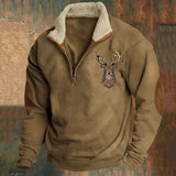 Pullover in Maglia con Cervo Nordico Darven