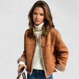 Rosália - Cappotto in pelle con bottoni