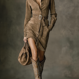 Evelyne | Vestito Midi con Maniche Lunghe
