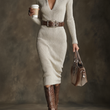 Sylvie | Vestito in Maglia con Collo Semi-Alto