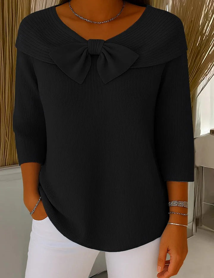 Trinidad | Jersey con Fiocco e Collo Rotondo