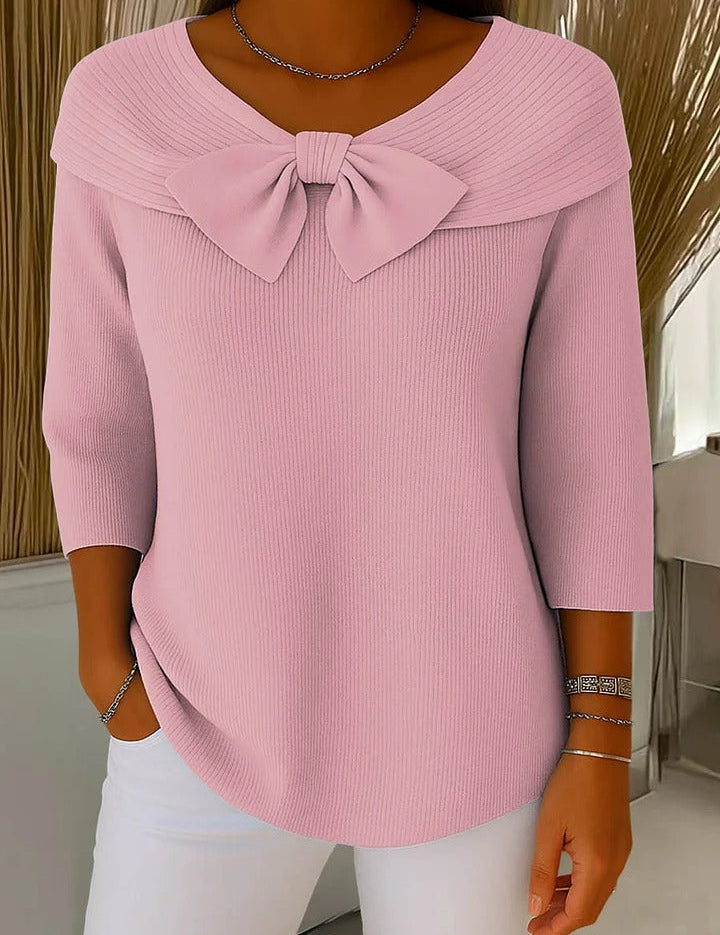 Trinidad | Jersey con Fiocco e Collo Rotondo