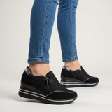 Morena - Scarpe da tennis comode per donna con tacco