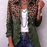 Cassandre | Blazer Leopardo Sfumato con Volant