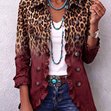 Cassandre | Blazer Leopardo Sfumato con Volant
