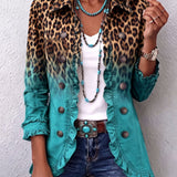 Cassandre | Blazer Leopardo Sfumato con Volant