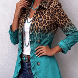Cassandre | Blazer Leopardo Sfumato con Volant