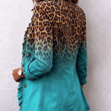 Cassandre | Blazer Leopardo Sfumato con Volant