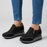 Morena - Scarpe da tennis comode per donna con tacco