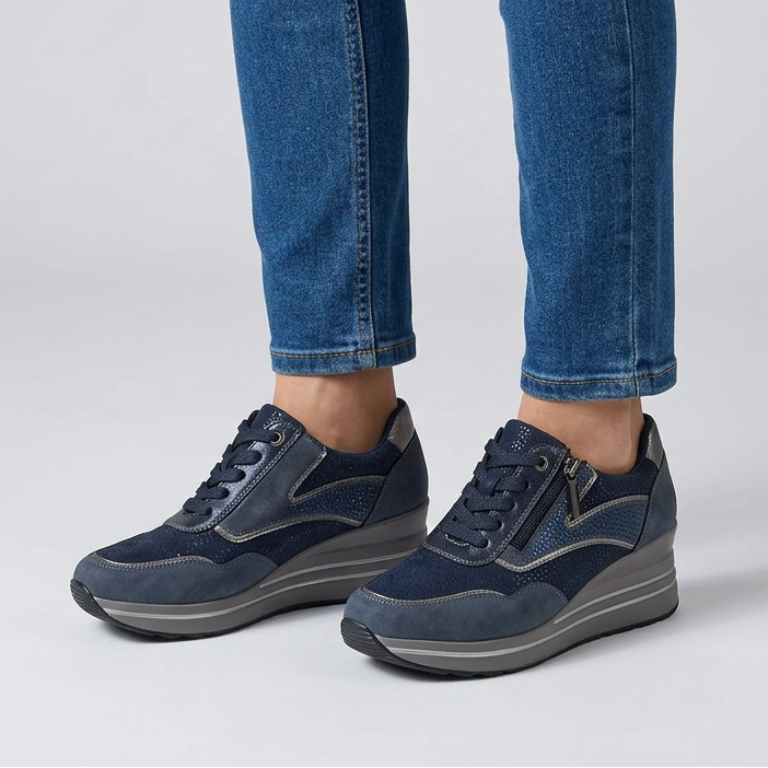 Tosca - Scarpe da tennis comode per donna con tacco